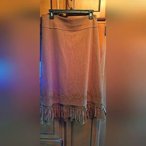 Ladies Vintage Verducci Bohemian Southwestern Cowgirl Fringed Skirt Size 10